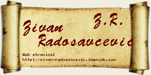 Živan Radosavčević vizit kartica